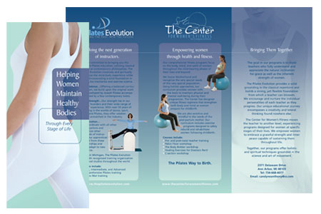 center for womens fitness brochure