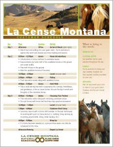 La Cense Customer Schedule